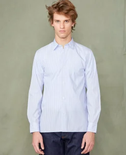 Soft collar shirt italian cotton poplin