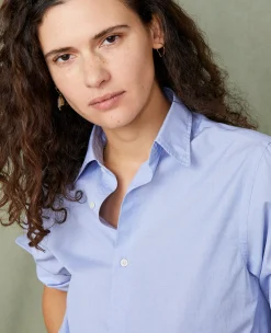 Soft collar shirt italian cotton poplin