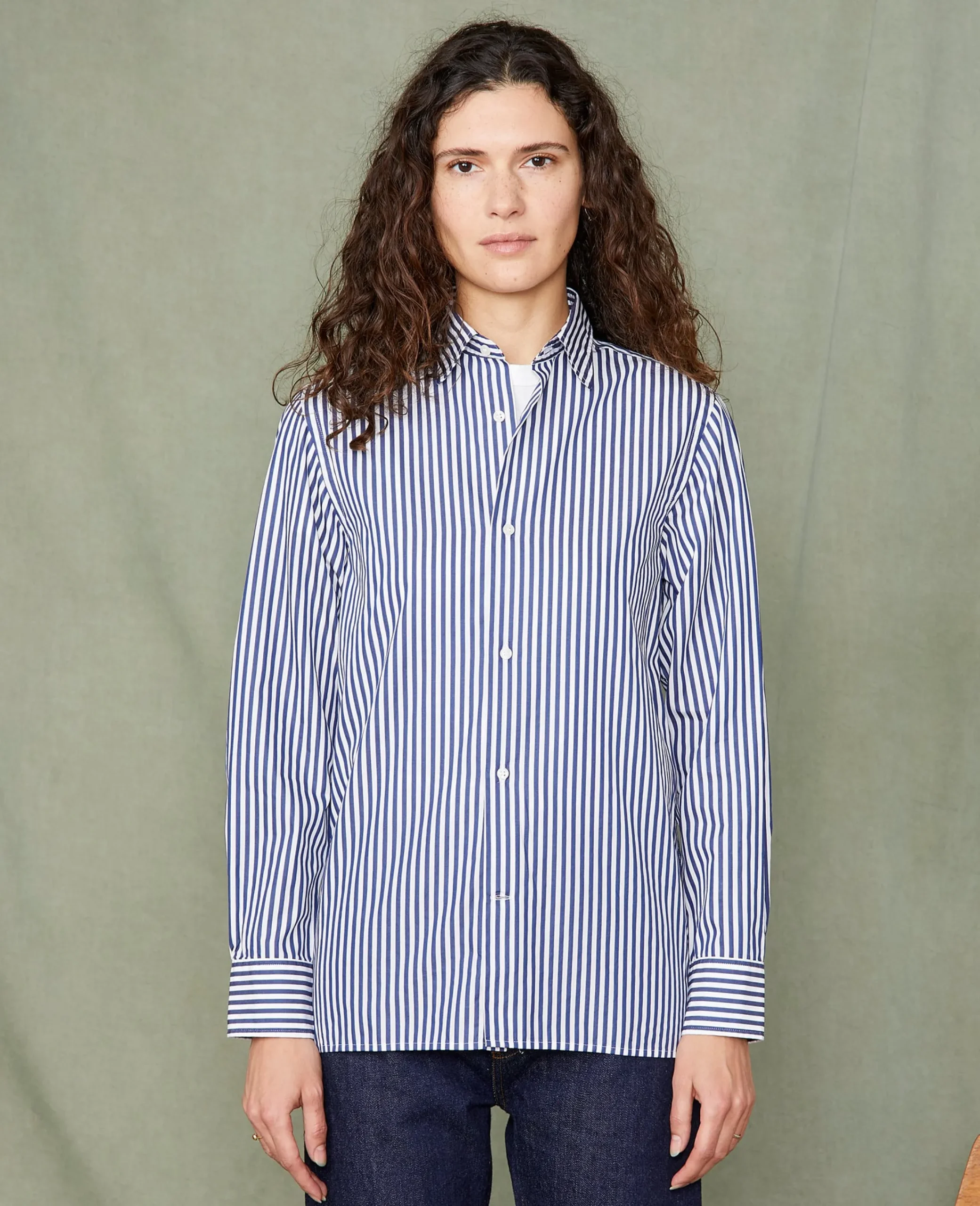 Soft collar shirt italian cotton poplin