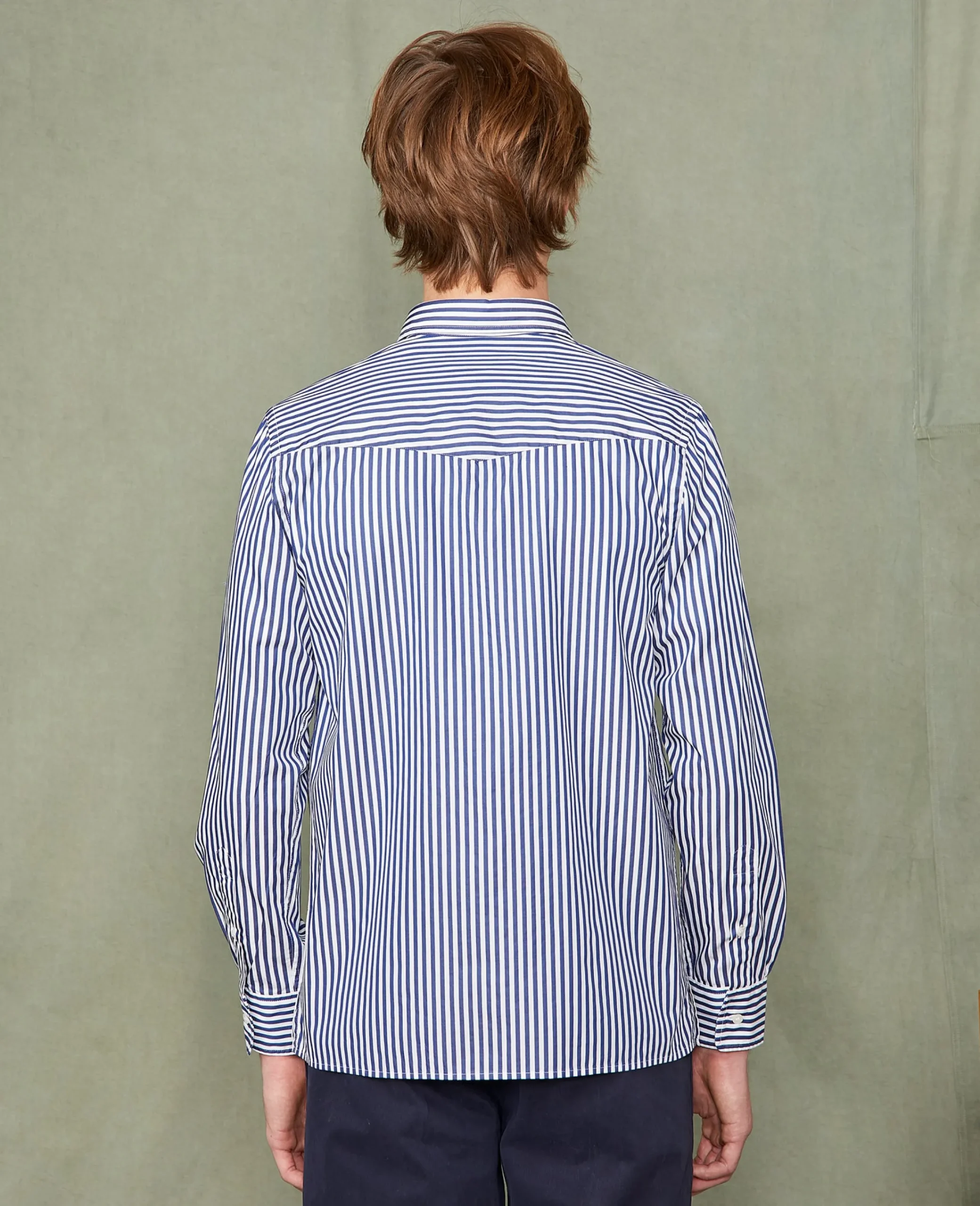 Soft collar shirt italian cotton poplin