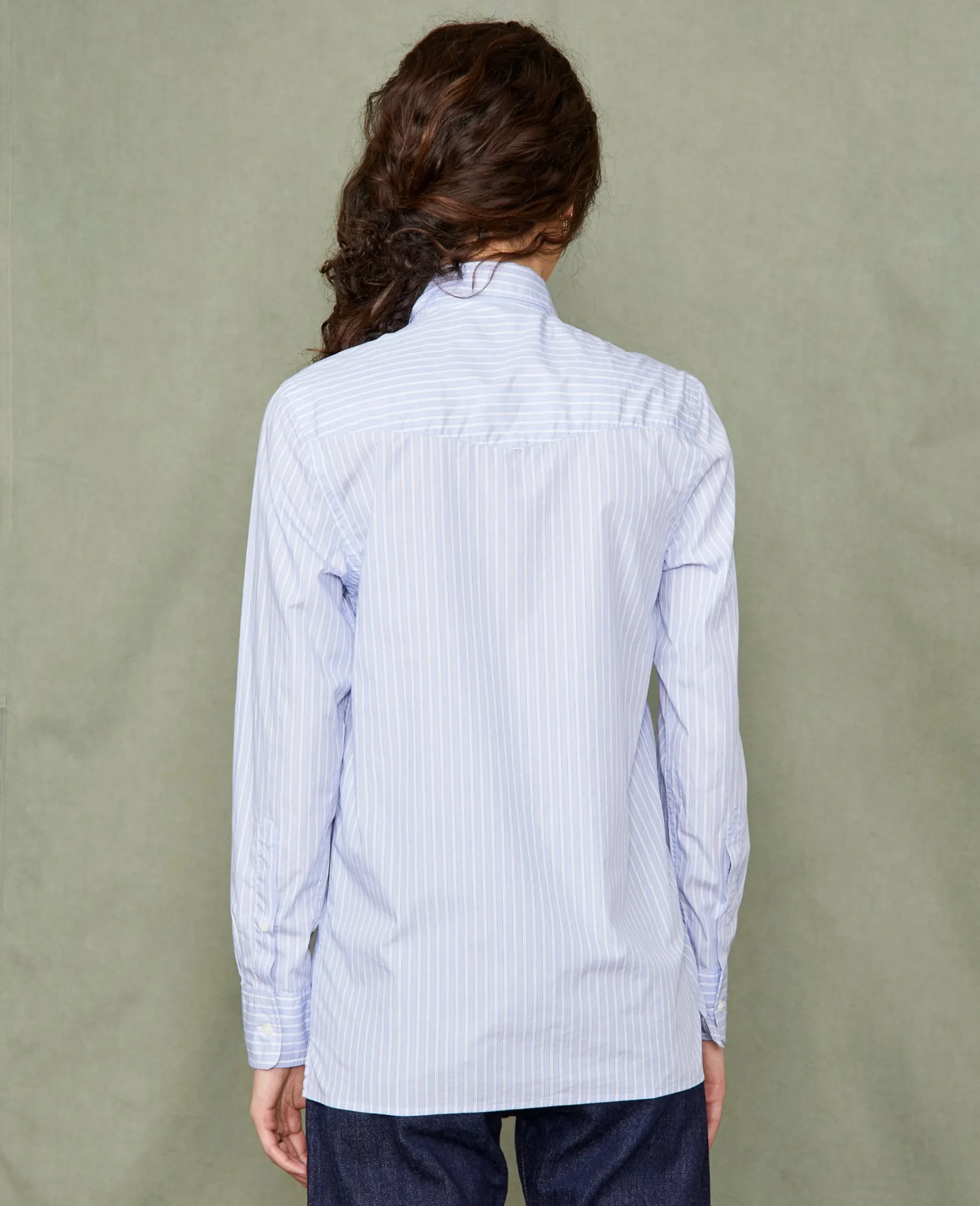 Soft collar shirt italian cotton poplin