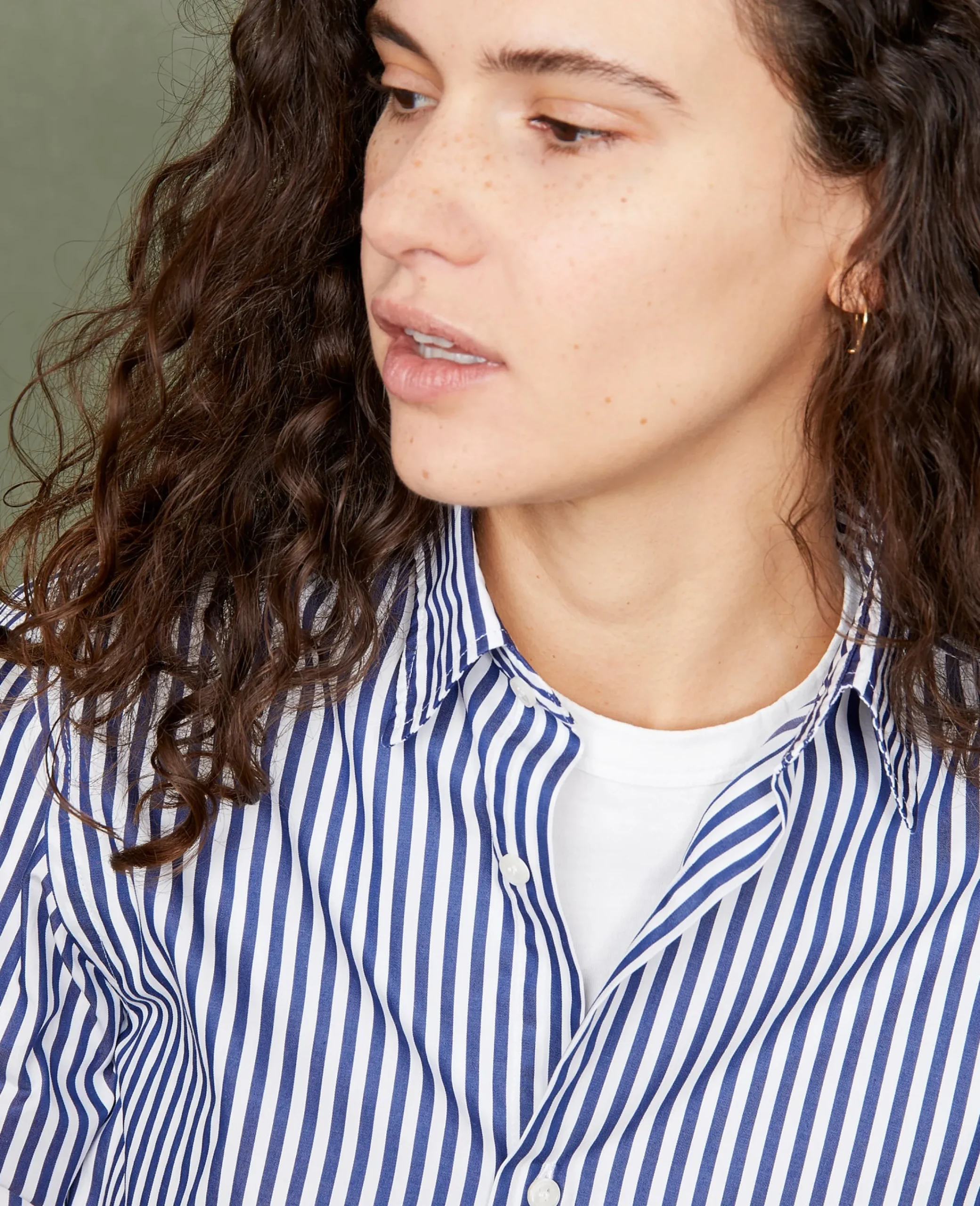 Soft collar shirt italian cotton poplin