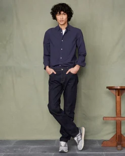 Soft collar shirt organic cotton poplin