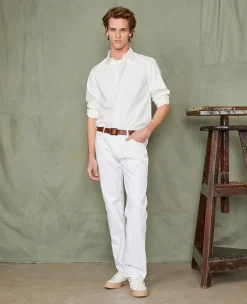 Soft collar shirt organic cotton poplin