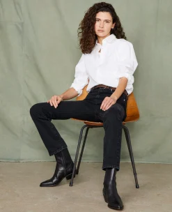 Soft collar shirt organic cotton poplin