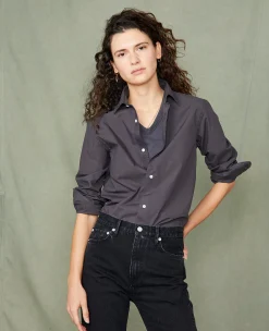 Soft collar shirt organic cotton poplin