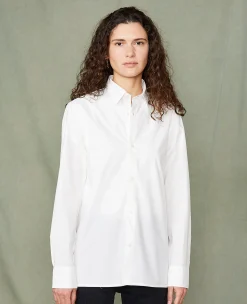 Soft collar shirt organic cotton poplin