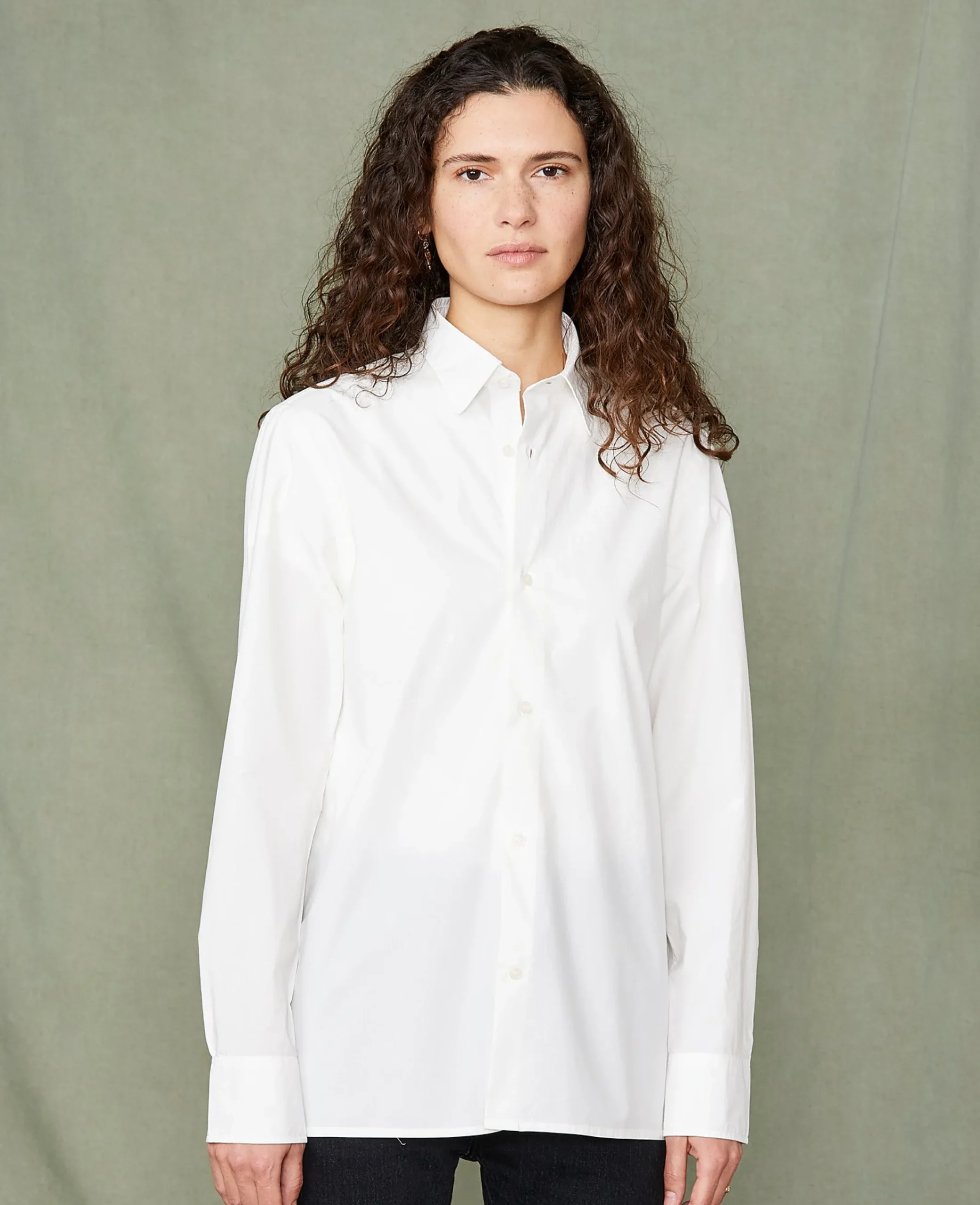 Soft collar shirt organic cotton poplin