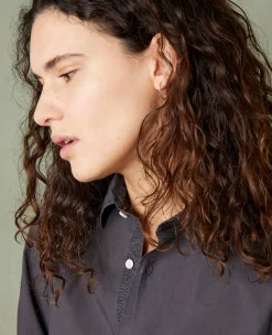 Soft collar shirt organic cotton poplin