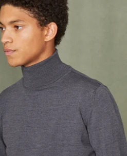 Turtleneck sweater italian merino wool