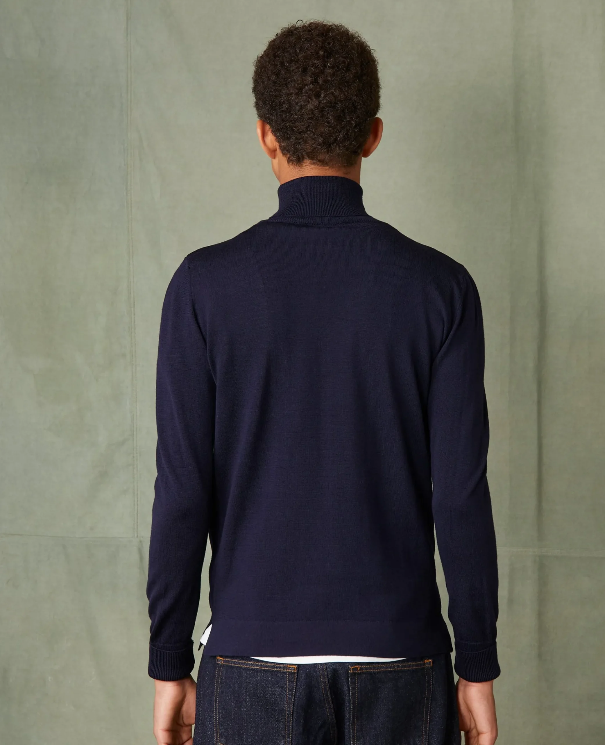 Turtleneck sweater italian merino wool