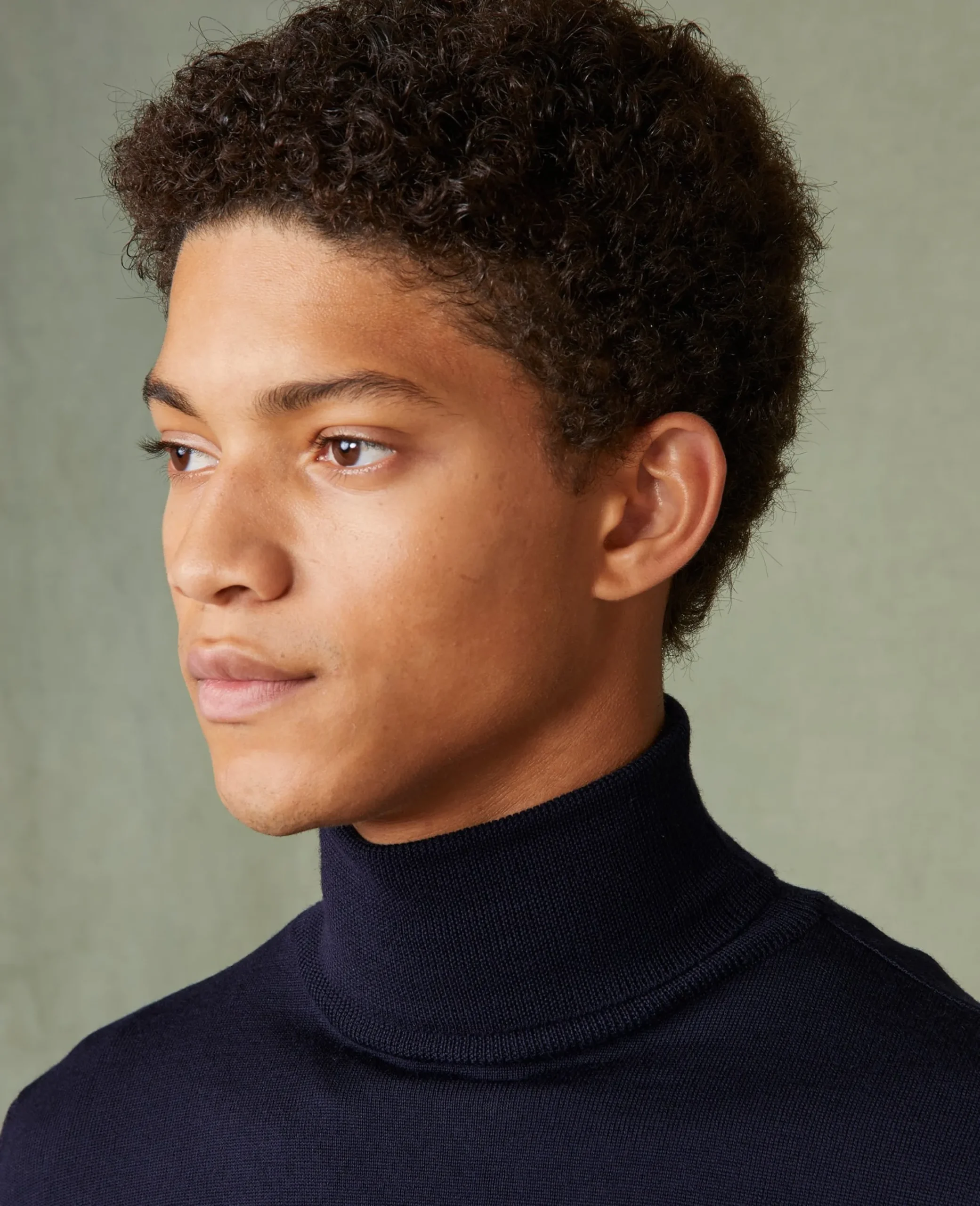 Turtleneck sweater italian merino wool