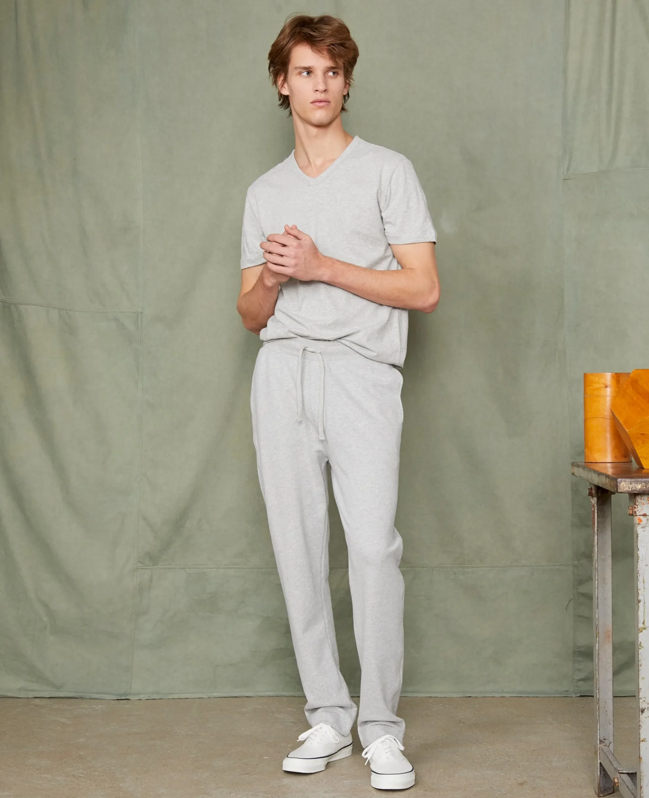 V neck t-shirt organic cotton jersey