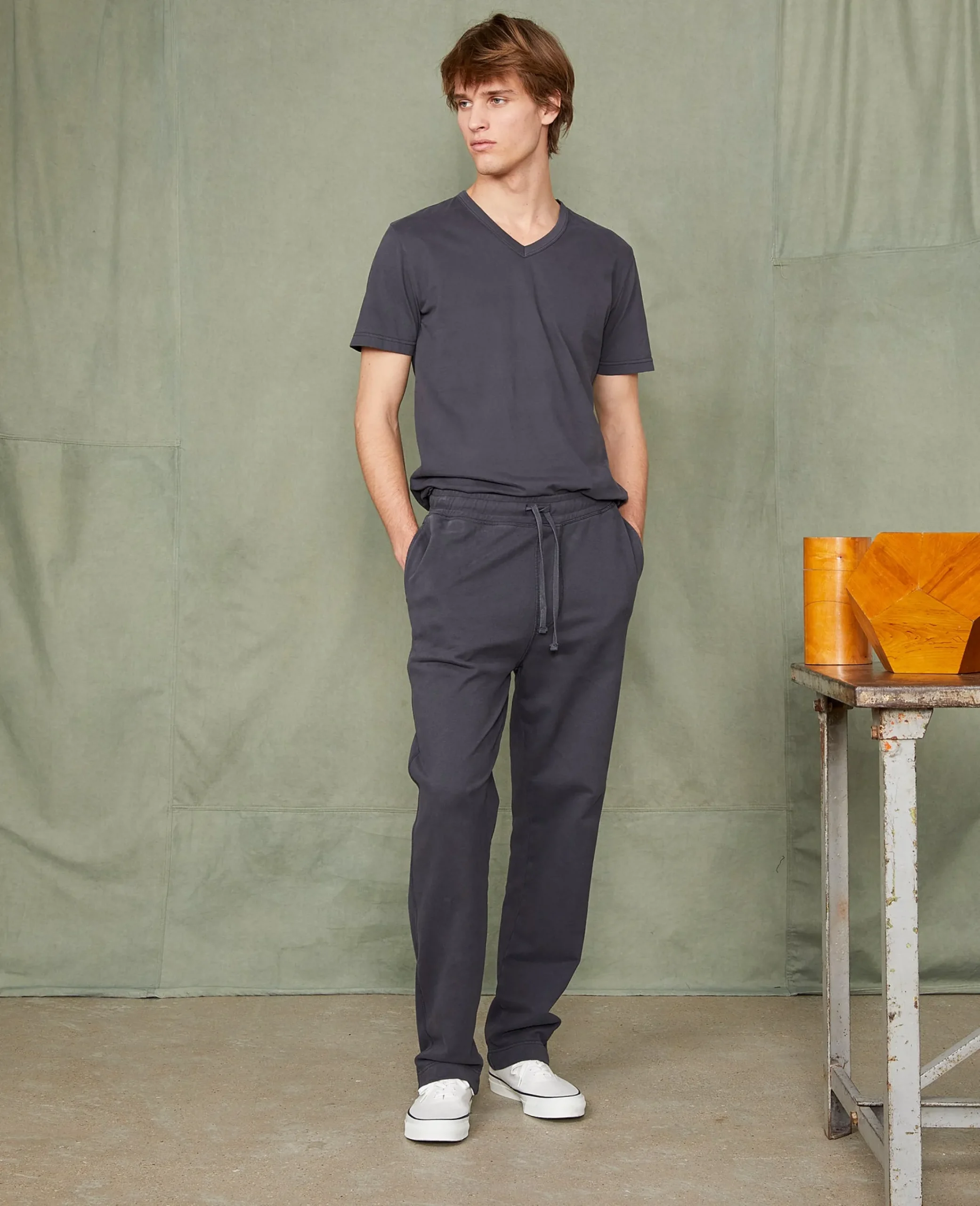 V neck t-shirt organic cotton jersey