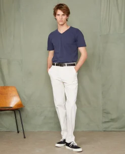 V neck t-shirt organic cotton jersey