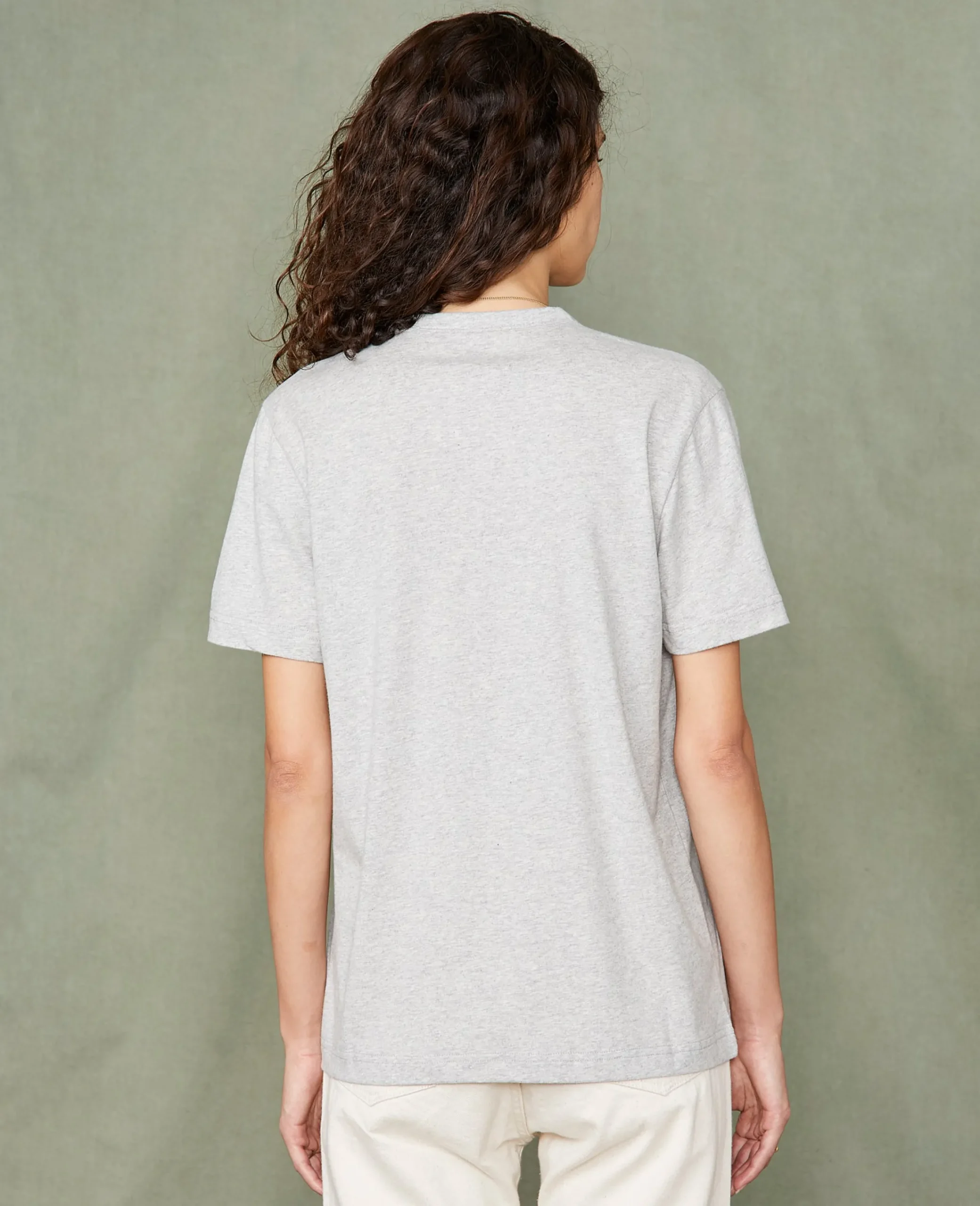 V neck t-shirt organic cotton jersey