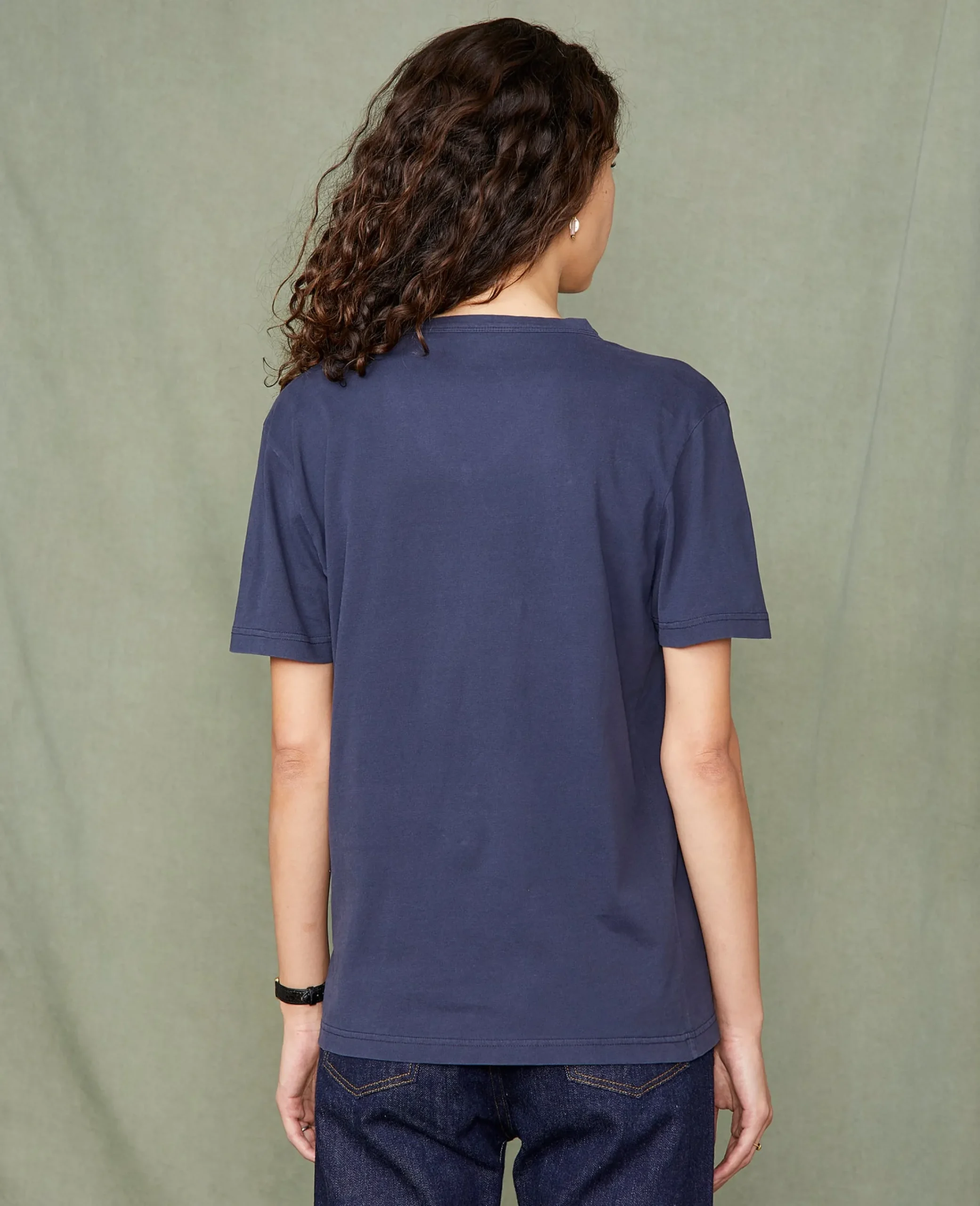 V neck t-shirt organic cotton jersey